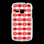 Coque Samsung Galaxy Young Mode vichy rouge avec coeur