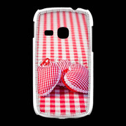 Coque Samsung Galaxy Young Mode vichy et petit coeur
