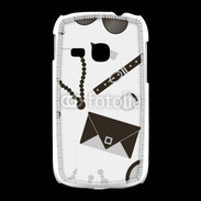 Coque Samsung Galaxy Young Fond fashion noir et blanc