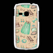 Coque Samsung Galaxy Young Fond fashion vert et marron