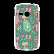 Coque Samsung Galaxy Young Fond fashion rose et vert