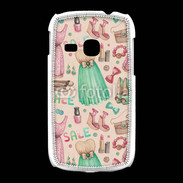 Coque Samsung Galaxy Young Fond fashion rose et vert 2