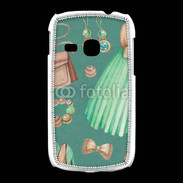 Coque Samsung Galaxy Young Fond fashion vert et marron 2