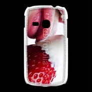Coque Samsung Galaxy Young Fraise et bouche 2