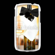 Coque Samsung Galaxy Young Vin blanc et noeud papillon