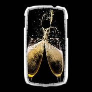 Coque Samsung Galaxy Young Coupes de champagne sur fond noir