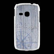 Coque Samsung Galaxy Young Rose des vents sur fond bois 500