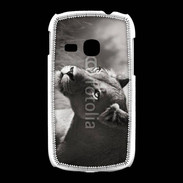 Coque Samsung Galaxy Young Lionne en noir et blanc