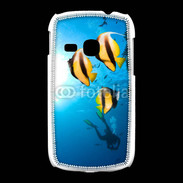 Coque Samsung Galaxy Young Poisson jaune et noir