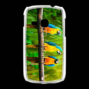Coque Samsung Galaxy Young Trois perroquets bleu et jaune