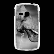 Coque Samsung Galaxy Young Elephant d'Afrique en noir et blanc