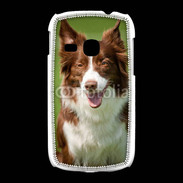 Coque Samsung Galaxy Young Chien Colley marron et blanc
