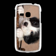 Coque Samsung Galaxy Young Chiot blanc et noir 2