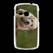 Coque Samsung Galaxy Young Chiot labrador avec pomme de pin