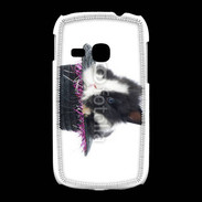 Coque Samsung Galaxy Young Lapin noir et blanc dans un chapeau