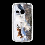 Coque Samsung Galaxy Young Cheval et chien dans la neige