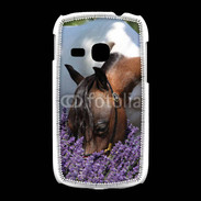 Coque Samsung Galaxy Young Cheval sentant la lavande 