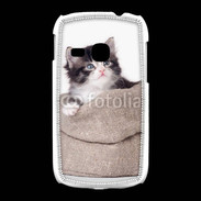 Coque Samsung Galaxy Young Chaton dans un sac
