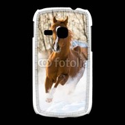 Coque Samsung Galaxy Young Cheval arabe dans la neige 100