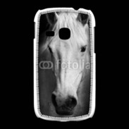 Coque Samsung Galaxy Young Portrait de cheval en noir et blanc 900