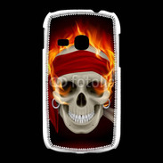 Coque Samsung Galaxy Young Tête de mort en flamme