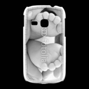 Coque Samsung Galaxy Young Pieds de bébé noir et blanc