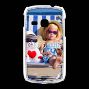 Coque Samsung Galaxy Young Petite fille avec bonhomme de neige a la plage
