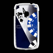 Coque Samsung Galaxy Young Poker bleu et noir 2