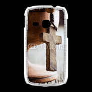 Coque Samsung Galaxy Young Croix en bois 5