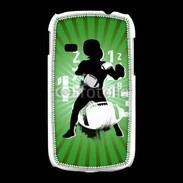 Coque Samsung Galaxy Young Illustration football américain sur fond vert