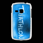 Coque Samsung Galaxy Young Triathlon sur fond bleu