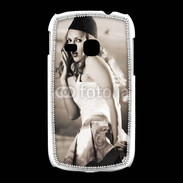 Coque Samsung Galaxy Young Femme avec fond avion