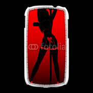 Coque Samsung Galaxy Young Pole danseuse noir et rouge