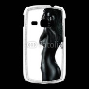 Coque Samsung Galaxy Young Femme nue body painting noir et blanc 4