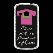 Coque Samsung Galaxy Young Femme de rugbyman Bonus offensif-défensif Noir