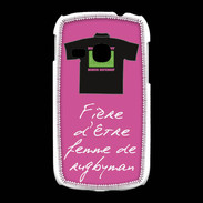 Coque Samsung Galaxy Young Femme de rugbyman Bonus offensif-défensif Rose 2