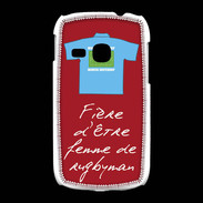 Coque Samsung Galaxy Young Femme de rugbyman Bonus offensif-défensif Rouge 2