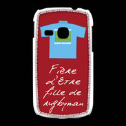 Coque Samsung Galaxy Young Fille de rugbyman Bonus offensif-défensif Rouge 2