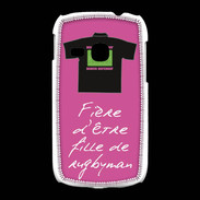 Coque Samsung Galaxy Young Fille de rugbyman Bonus offensif-défensif Rose 2