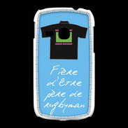 Coque Samsung Galaxy Young Père de rugbyman Bonus offensif-défensif Bleu 2