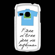 Coque Samsung Galaxy Young Père de rugbyman Bonus offensif-défensif Blanc 2