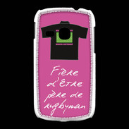 Coque Samsung Galaxy Young Père de rugbyman Bonus offensif-défensif Rose 2