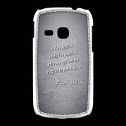Coque Samsung Galaxy Young Les Folies Noir Citation Oscar Wilde
