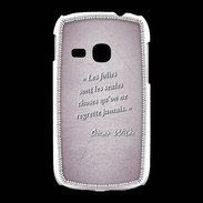 Coque Samsung Galaxy Young Les Folies Rose Citation Oscar Wilde