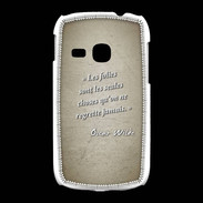 Coque Samsung Galaxy Young Les Folies Sepia Citation Oscar Wilde