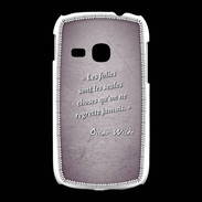 Coque Samsung Galaxy Young Les Folies Violet Citation Oscar Wilde