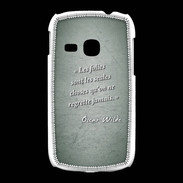 Coque Samsung Galaxy Young Les Folies Vert Citation Oscar Wilde