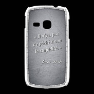 Coque Samsung Galaxy Young Pêché stupidité Noir Citation Oscar Wilde