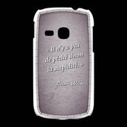 Coque Samsung Galaxy Young Pêché stupidité Violet Citation Oscar Wilde