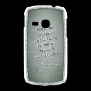 Coque Samsung Galaxy Young Portrait Ame Vert Citation Oscar Wilde